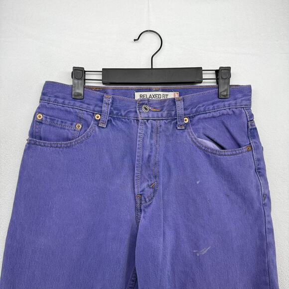 Vintage Levis Jeans Men's 30x32 Fits 30x30 Purple 550 Relaxed Loose Baggy y2k - Picture 4 of 12